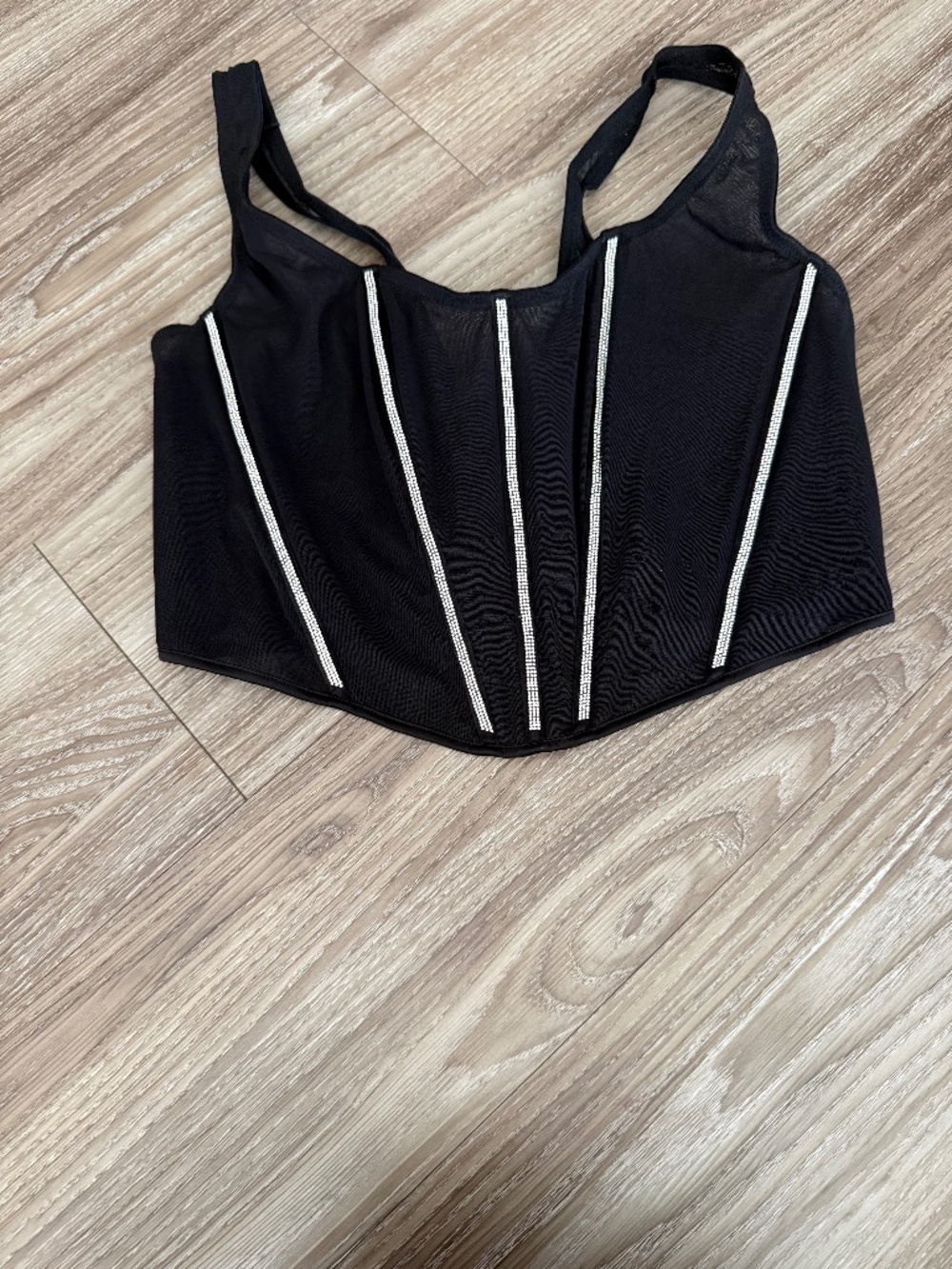 Victoria secret rhinestone sheer corset